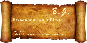 Braunauer Jozefina névjegykártya